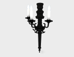 European candle lamp 3d model